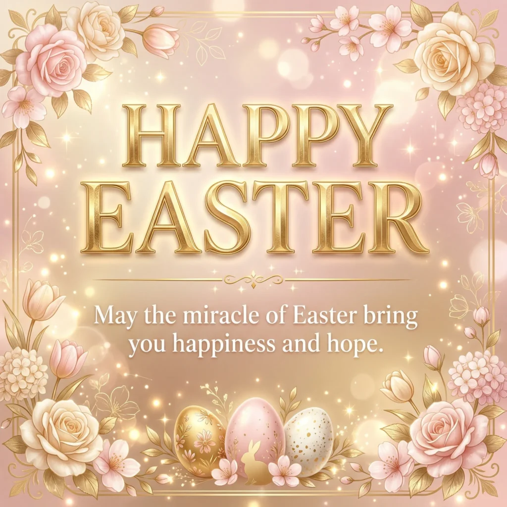 May the miracle of Easter bring you happiness and hope