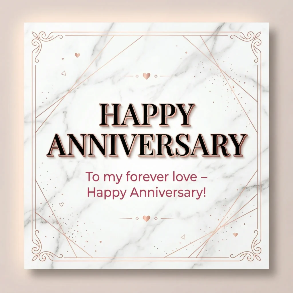 To my forever love – Happy Anniversary!