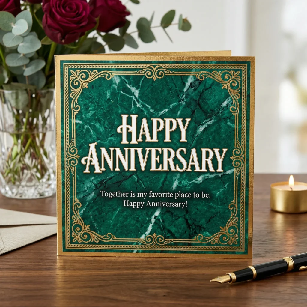 Together is my favorite place to be. Happy Anniversary!