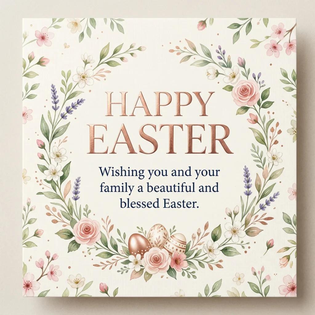 Wishing you and your family a beautiful and blessed Easter