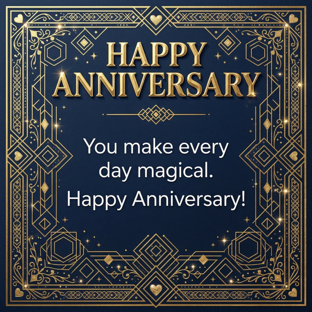 You make every day magical. Happy Anniversary!