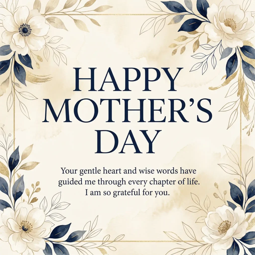 mothers day wish images with cream background and grateful message for mom