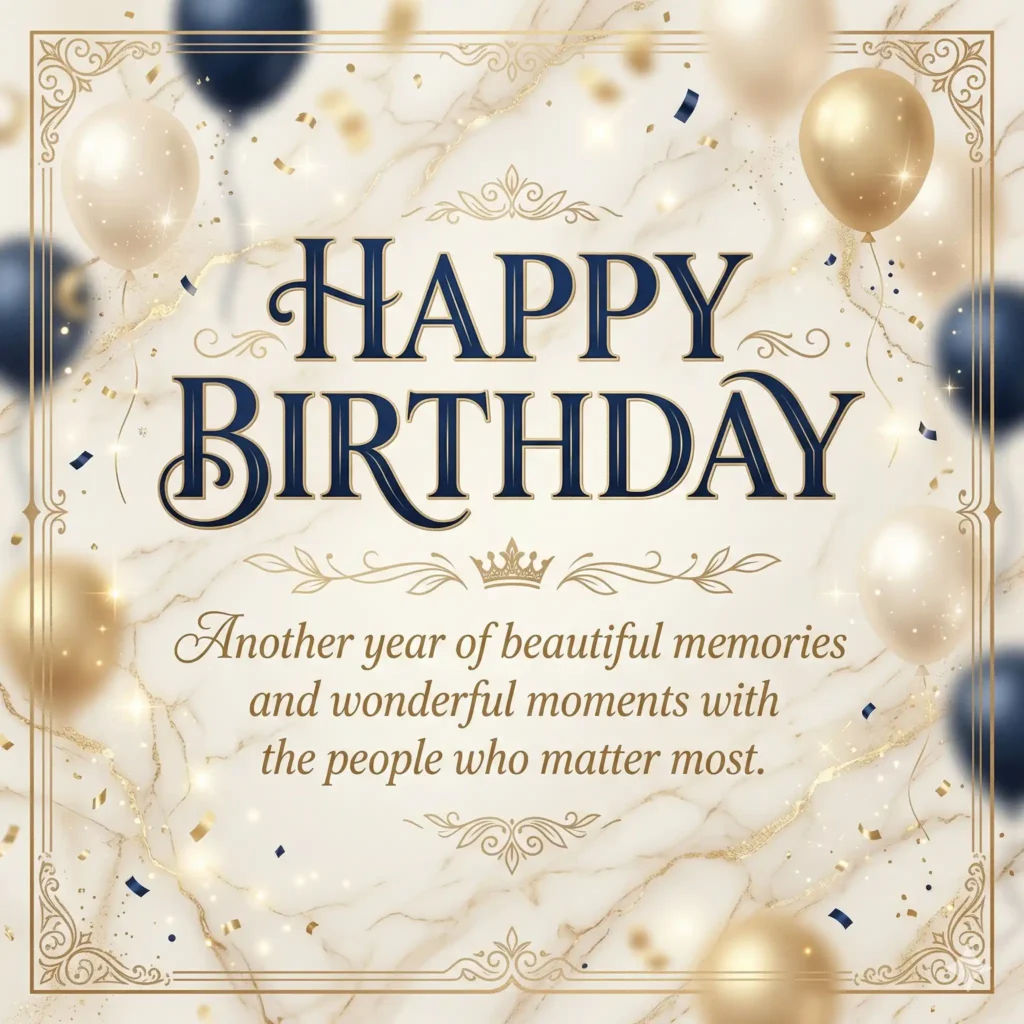 birthday wish images with cream marble background and warm long message
