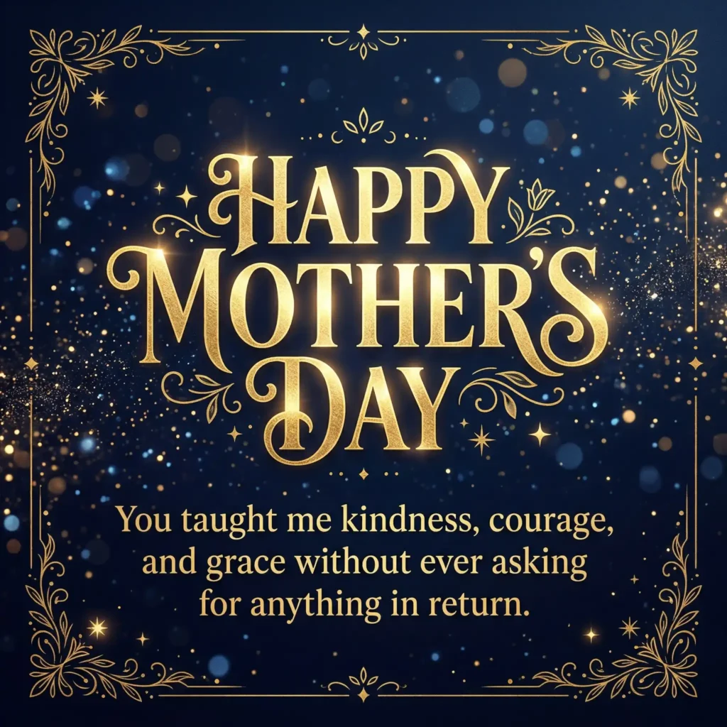 Mothers Day wish image with navy gradient and emotional long message