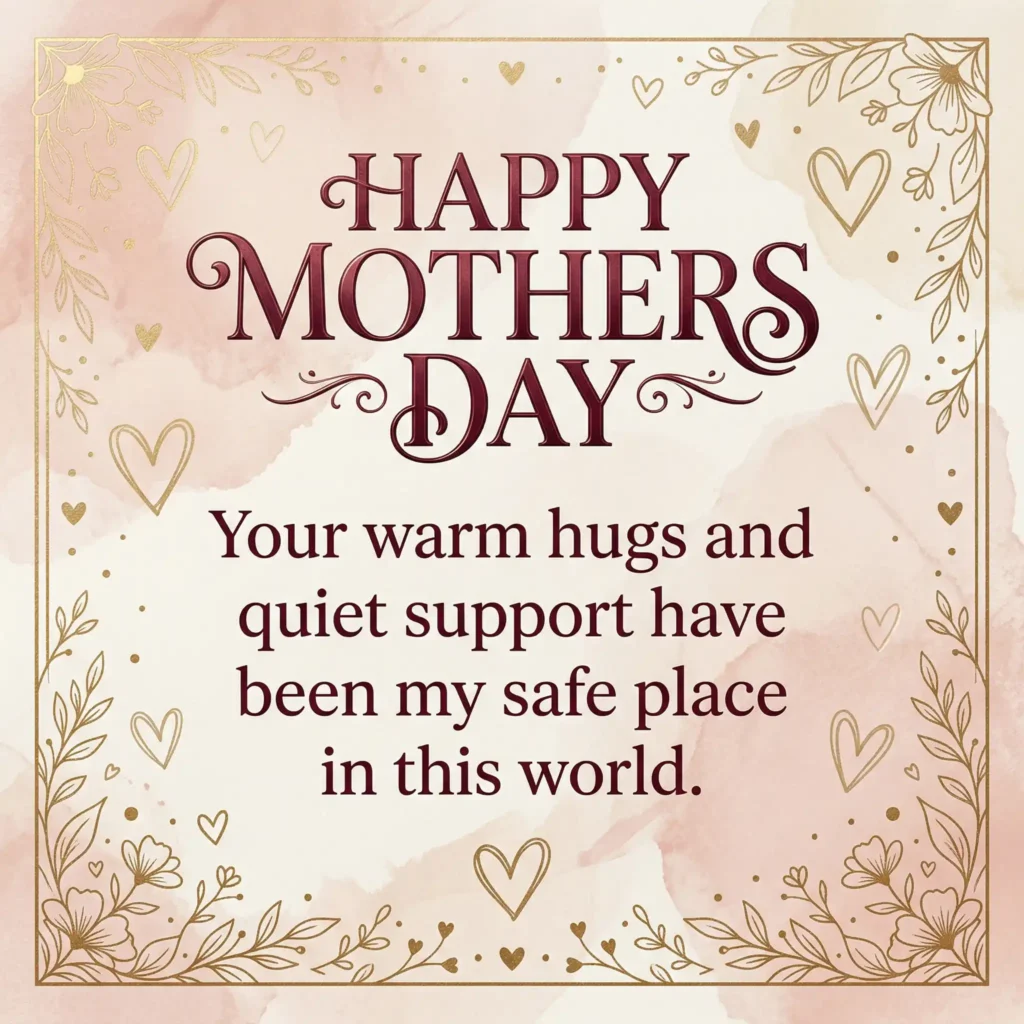 mothers day wish images with blush pink background and warm message for mom