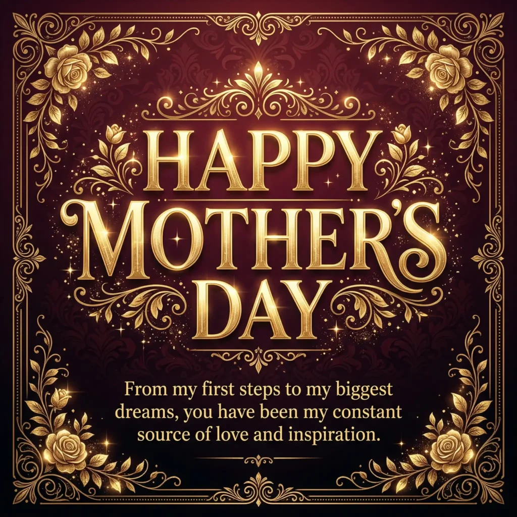 mothers day wish images with burgundy gradient and sincere message for mom