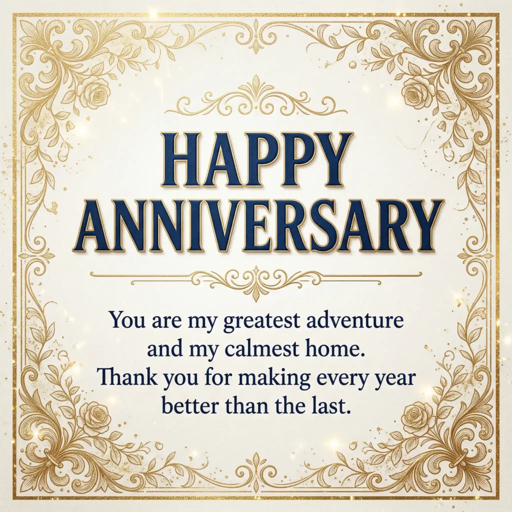 anniversary wish images with light elegant background and deep love message for couples