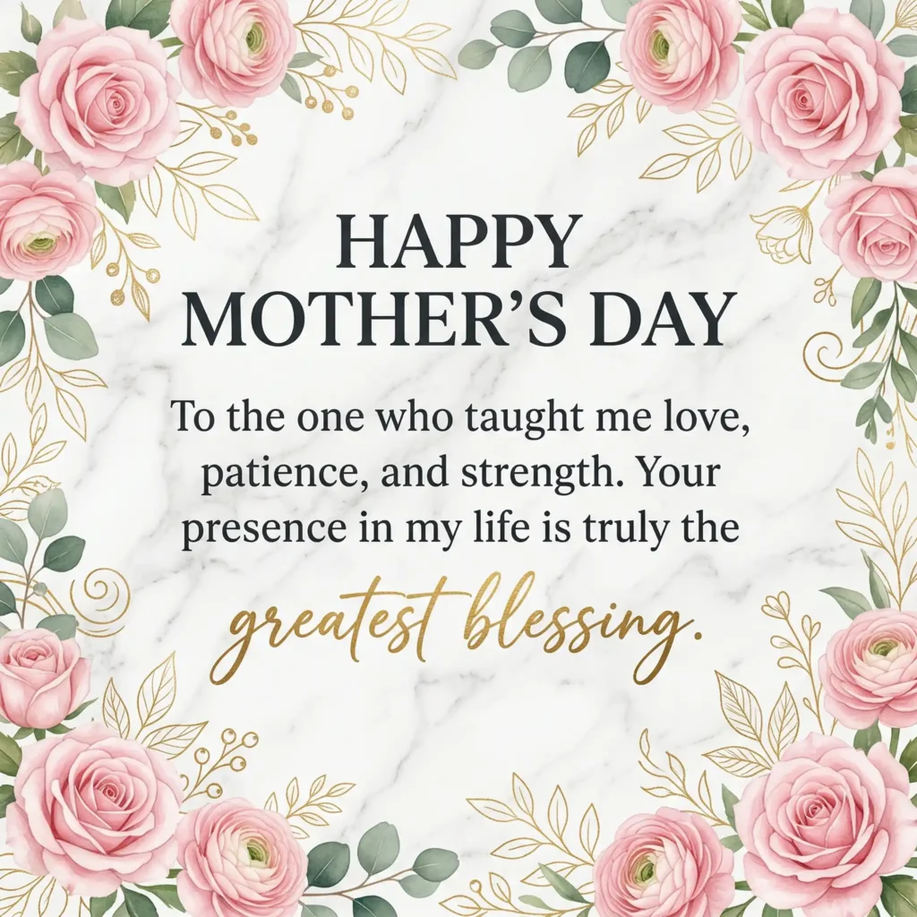 White marble Mother’s Day greeting image with modern typography