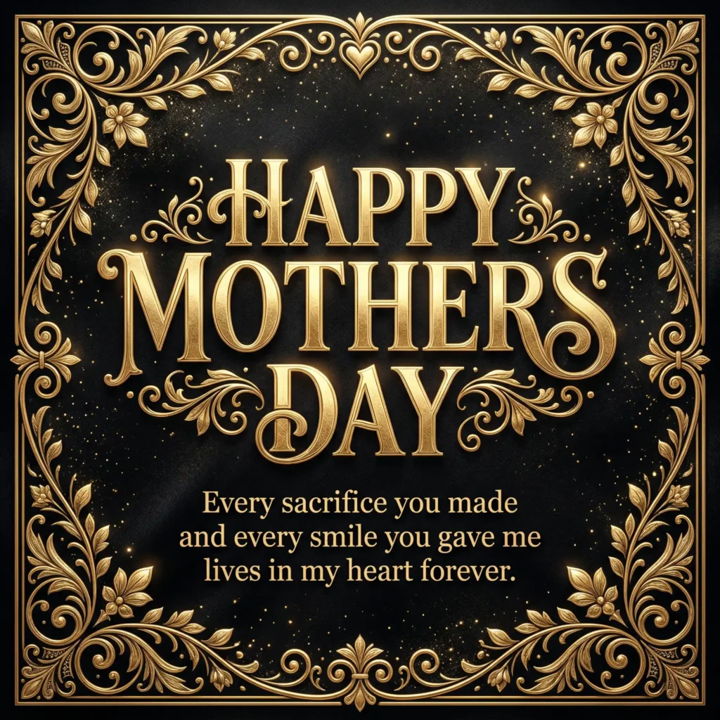 mothers day wish images with dark background and grateful message for mom