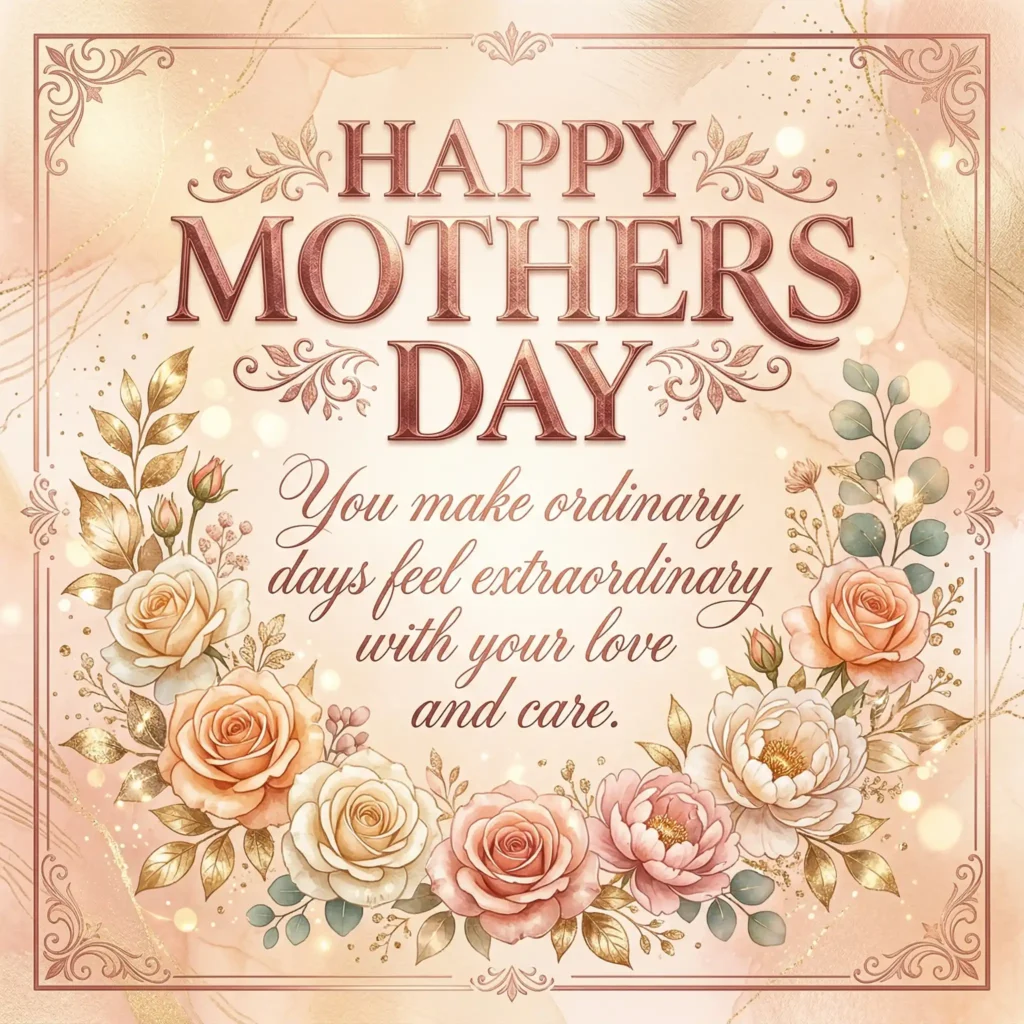 mothers day wish images with peach background and sweet message for mom