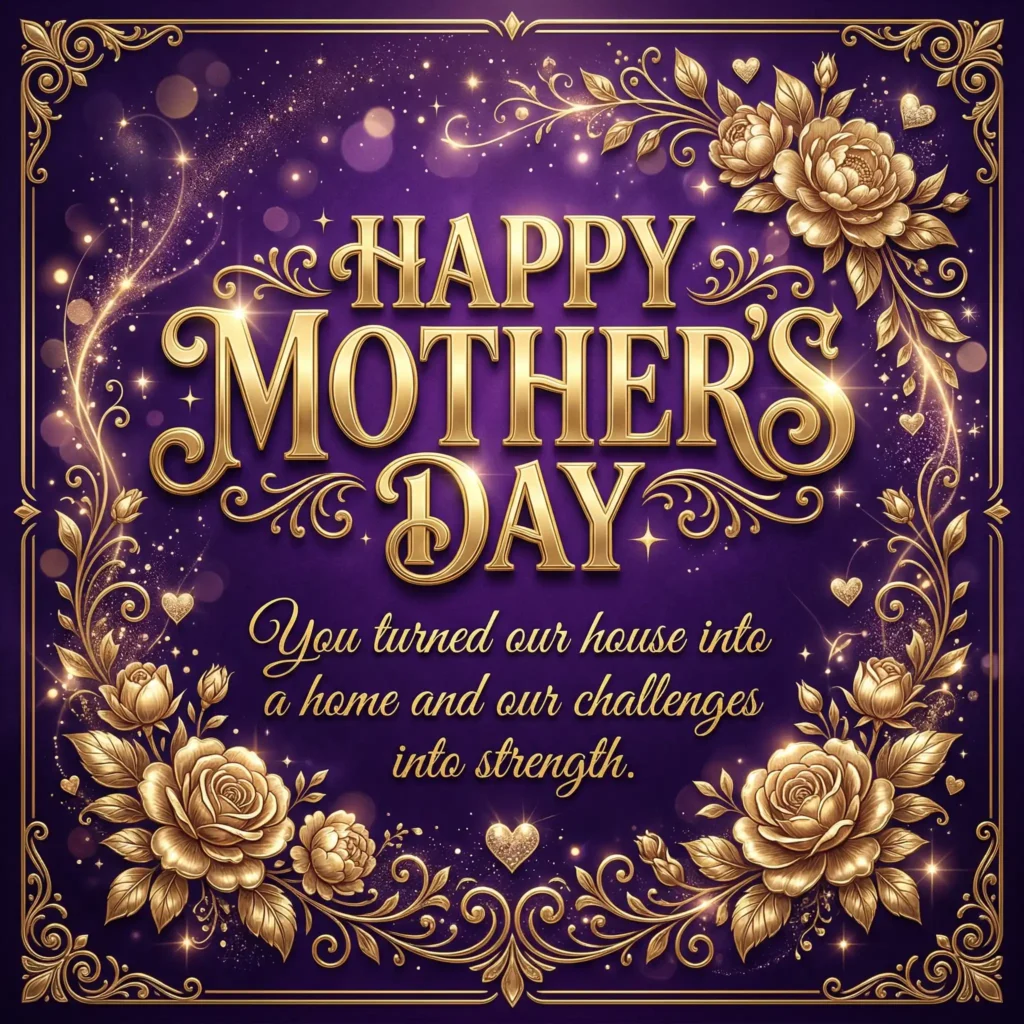 mothers day wish images with purple gradient and touching message for mom