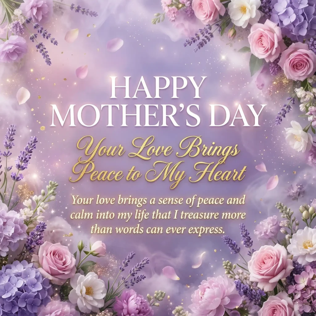 Lavender themed Mother’s Day image with soft dreamy luxury design and emotional message