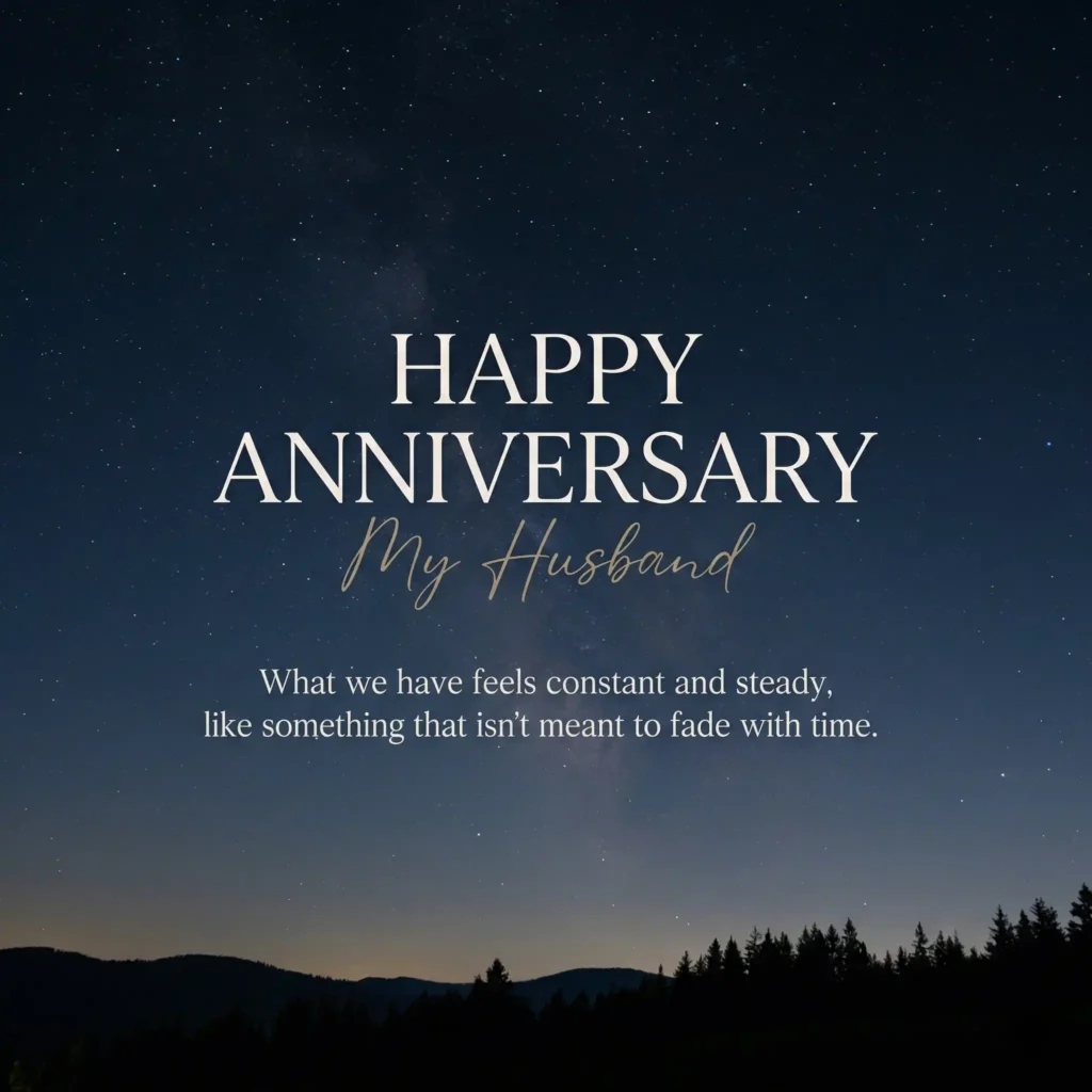 Night sky anniversary image for husband symbolizing lasting and steady love