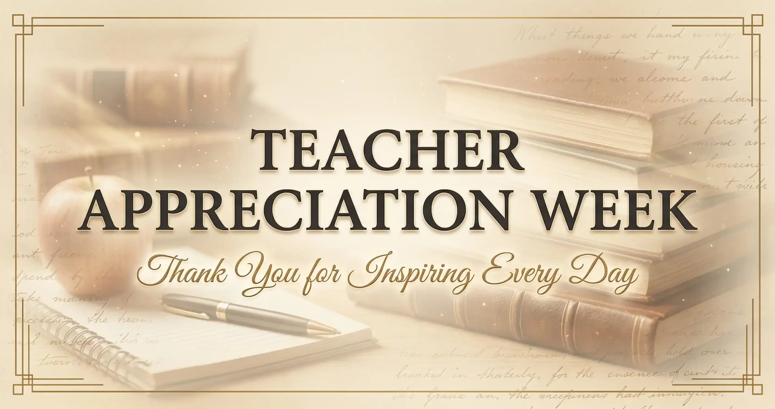 Teacher appreciation week image with thank you message and inspiring quote for teachers